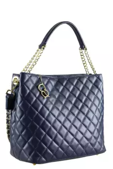 Сумка через плечо COLLEZIONE ALESSANDRO "Elegant", кожаная сумка, производство Италия, синий