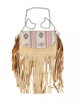 Сумка через плечо COLLEZIONE ALESSANDRO "Festival", в фестивальном стиле, бежевый