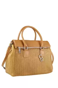 Сумка через плечо COLLEZIONE ALESSANDRO "Элегант" из натуральной кожи, коричневый