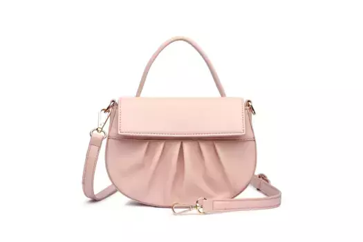 Сумка через плечо COLLEZIONE ALESSANDRO "Kordula", с мелкими складками, цвет Rose