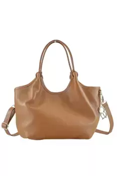 Сумка через плечо COLLEZIONE ALESSANDRO "Madmoi", производство Италия, из мягкой кожи, коричневый