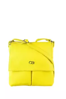 Сумка через плечо COLLEZIONE ALESSANDRO "Мюнхен", натуральная кожа, с множеством отделений, желтый