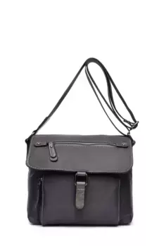 Сумка через плечо COLLEZIONE ALESSANDRO "Нейлон" современного дизайна со множеством отделений, серый