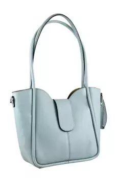 Сумка через плечо COLLEZIONE ALESSANDRO "Nizza" из мягкой кожи, производство Италия, голубой