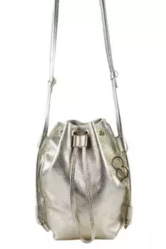 Сумка через плечо COLLEZIONE ALESSANDRO "Party", натуральная кожа, производство Италия, цвет Gold