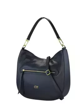 Сумка через плечо COLLEZIONE ALESSANDRO "Porto", с затемненными краями и передней молнией, синий