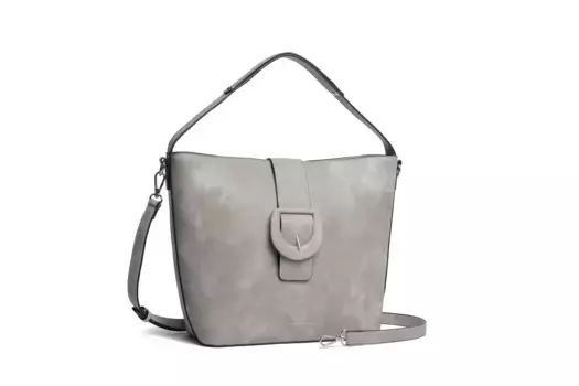 Сумка через плечо COLLEZIONE ALESSANDRO "Raffi" из приятной на ощупь искусственной кожи, серый