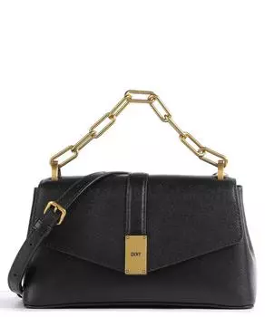 Сумка через плечо Conner из зернистой яловой кожи. Dkny, черный