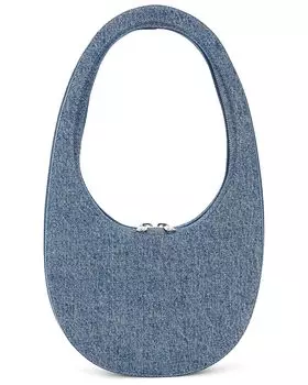 Сумка через плечо Coperni Denim Swipe, цвет Washed Blue