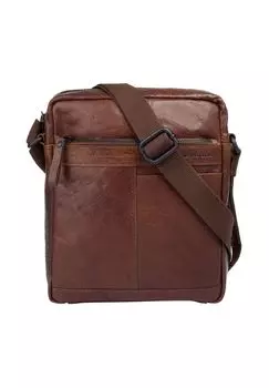 Сумка через плечо CROSSOVER, натуральная кожа SPIKES & SPARROW, цвет Cognac