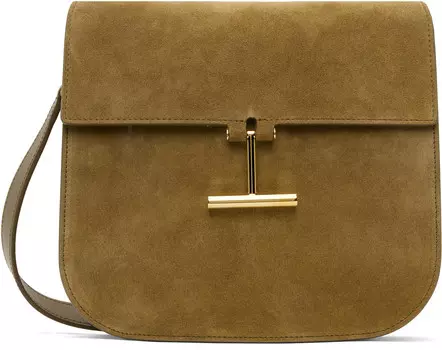 Сумка через плечо цвета хаки средней величины TOM FORD