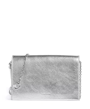 Сумка через плечо Dandy из зерненой кожи Coccinelle, серебряный