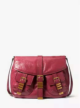 Сумка через плечо Darrington Large из потрескавшейся кожи Michael Kors, красный