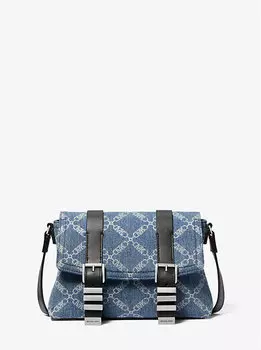 Сумка через плечо Darrington mini empire diamond jacquard из денима Michael Kors, синий