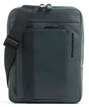 Сумка через плечо David 10 дюймов из мелкозернистой яловой кожи. Piquadro, зеленый