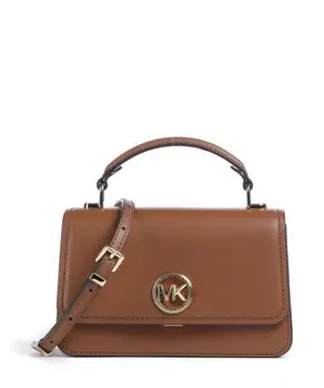 Сумка через плечо delancey из мелкозернистой яловой кожи Michael Kors, коричневый