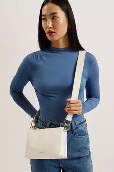 Сумка через плечо Delphia с фирменной лямкой Ted Baker, белый