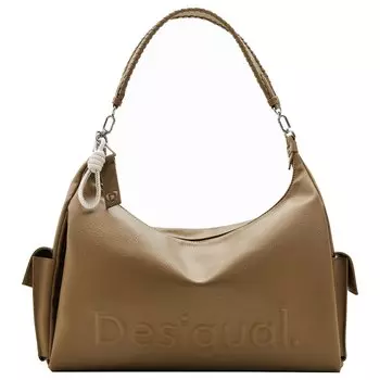 Сумка через плечо Desigual Half Logo 24 Kaki Brasilia Schultertasche 40.5 см, зеленый