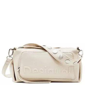 Сумка через плечо Desigual Half Logo Urus Schultertasche 22 см, цвет crudo