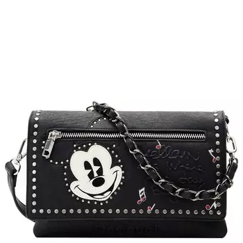 Сумка через плечо Desigual Mickey Rock Dortmund Flap 2 Umhngetasche 25 см, черный