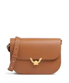 Сумка через плечо Dew из зернистой кожи Coccinelle, коричневый