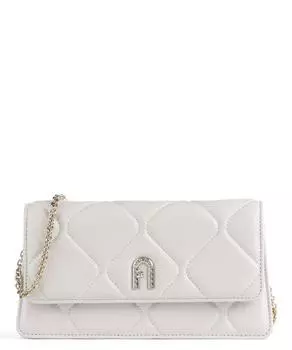 Сумка через плечо Diamante Mini из мелкозернистой кожи Furla, белый