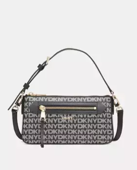Сумка через плечо DKNY BRYANT с длинной ручкой и принтом логотипа, черный