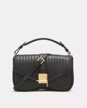 Сумка через плечо DKNY LULU с двойной ручкой и магнитной застежкой, черный