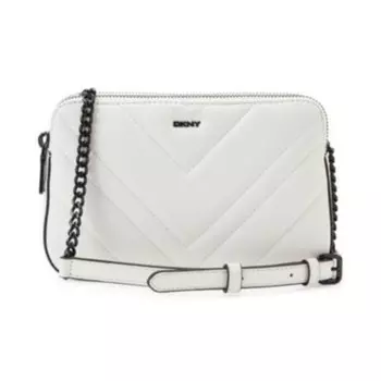 Сумка через плечо DKNY Vivian из белой кожи с двойной молнией R13EBG29GI7
