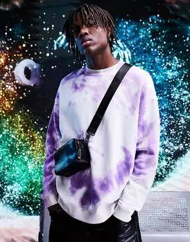 Сумка через плечо для фотоаппарата ASOS DESIGN из черной искусственной кожи с тиснением под сафьян