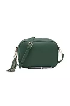 Сумка через плечо для камеры с двумя отделениями и кисточками Charm Kitise, зеленый