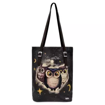 Сумка через плечо DOGO "Ladies Tall Bag Owls Family Vegan Ladies Handbags (Fashion) /", Vegan, черный