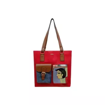 Сумка через плечо DOGO "Женская сумка с несколькими карманами Cubic Faces Vegan Женские сумки", Vegan, красный