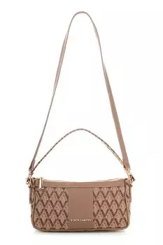 Сумка через плечо Dolce с узором Vince Camuto, коричневый