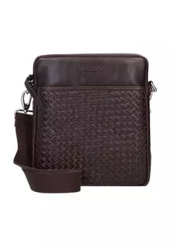 Сумка через плечо Don Luca кожаная 22 см mano, темно-коричневый