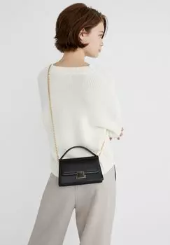 Сумка через плечо Double-Handle Stradivarius, черная