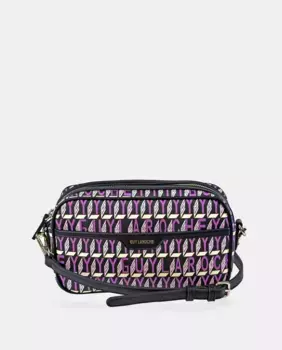 Сумка через плечо El Caballo из холста с принтом фиолетового цвета Guy Laroche, фиолетовый