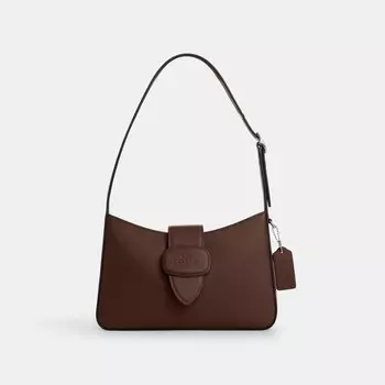 Сумка через плечо Eliza с застежкой-молнией COACH, цвет silver/maple