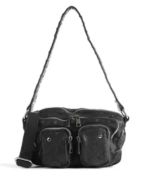 Сумка через плечо Ellie из мытой телячьей кожи. Nnoo, черный