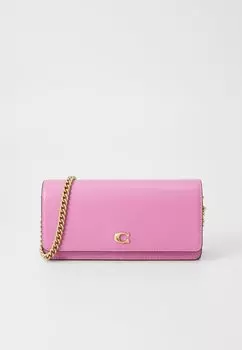 Сумка через плечо EVIE LONG WALLET WITH CHAIN COACH, розовый