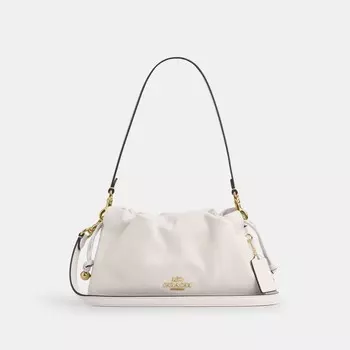 Сумка через плечо Faye с рюшами COACH, цвет gold/chalk