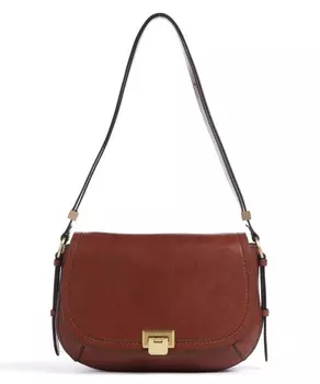 Сумка через плечо Federica из мелкозернистой яловой кожи The Bridge, коричневый