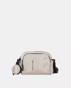 Сумка через плечо Feel серо-коричневого цвета на молнии Devota & Lomba