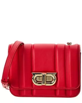 Сумка через плечо Ferragamo Gancini Mini из кожи Salvatore Ferragamo, красный