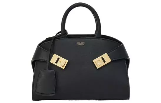 Сумка через плечо FERRAGAMO из телячьей кожи, мини-сумка, женская, черная