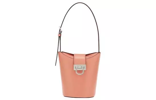 Сумка через плечо Ferragamo Trifolio из гладкой телячьей кожи, женская, розовая