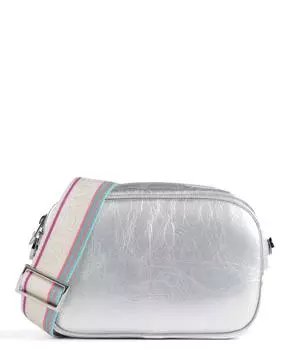 Сумка через плечо Firenze Fashion из мелкозернистой яловой кожи. Lancaster, серебряный