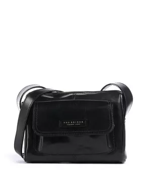 Сумка через плечо Flora из мелкозернистой яловой кожи The Bridge, черный