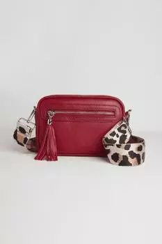 Сумка через плечо Florence с леопардовым ремешком Betsy & Floss, красный