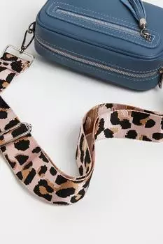 Сумка через плечо Florence с леопардовым ремешком Betsy & Floss, синий